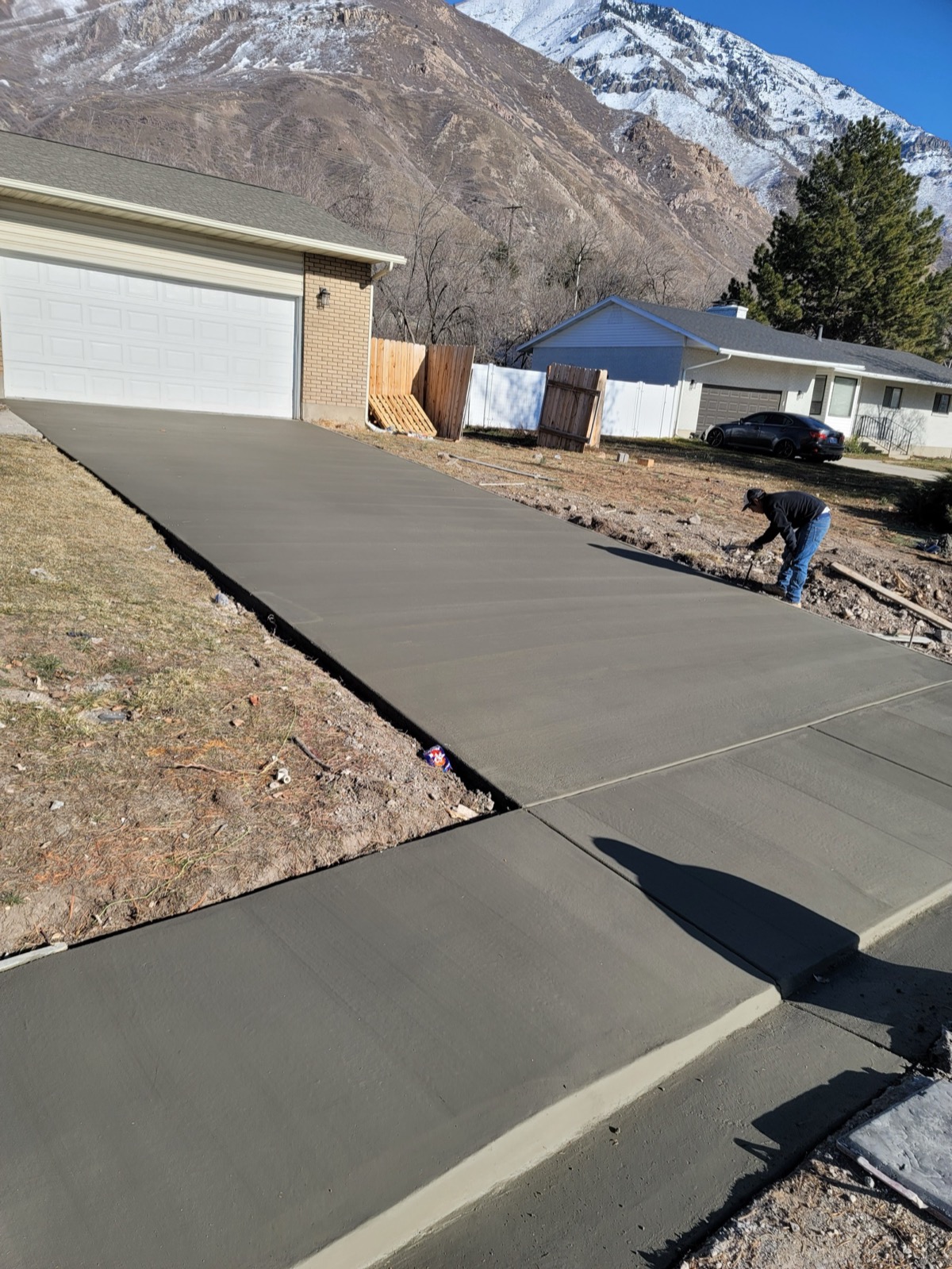 Concrete driveway replacement in Utah