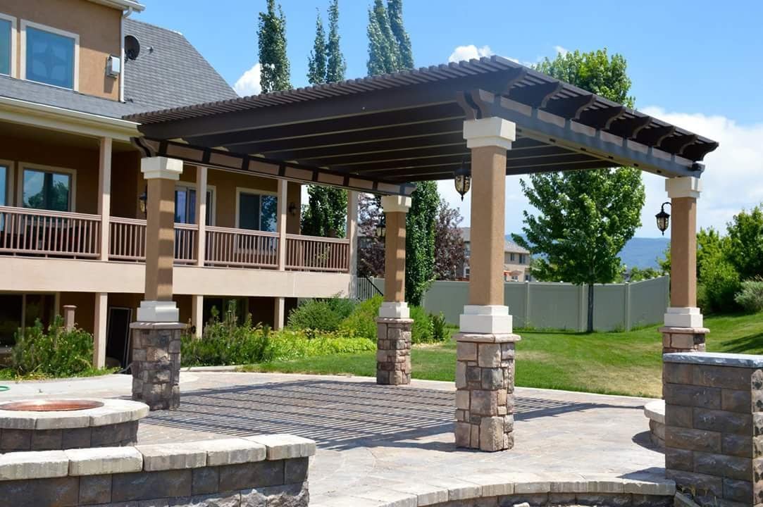 Big Star Construction custom pergola and patio project in Utah